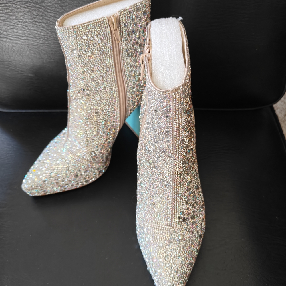 Elegant Rhinestone Ankle Boots